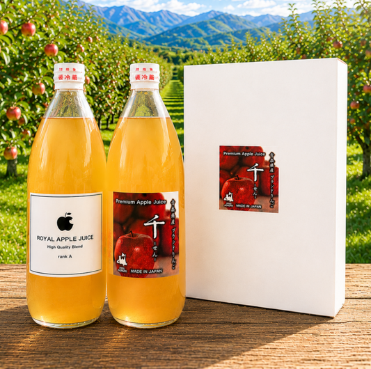 【先行販売】【送料込】りんごジュース「飲む千セカンド」と「蜜入り完熟ふじベース」　１ℓセット