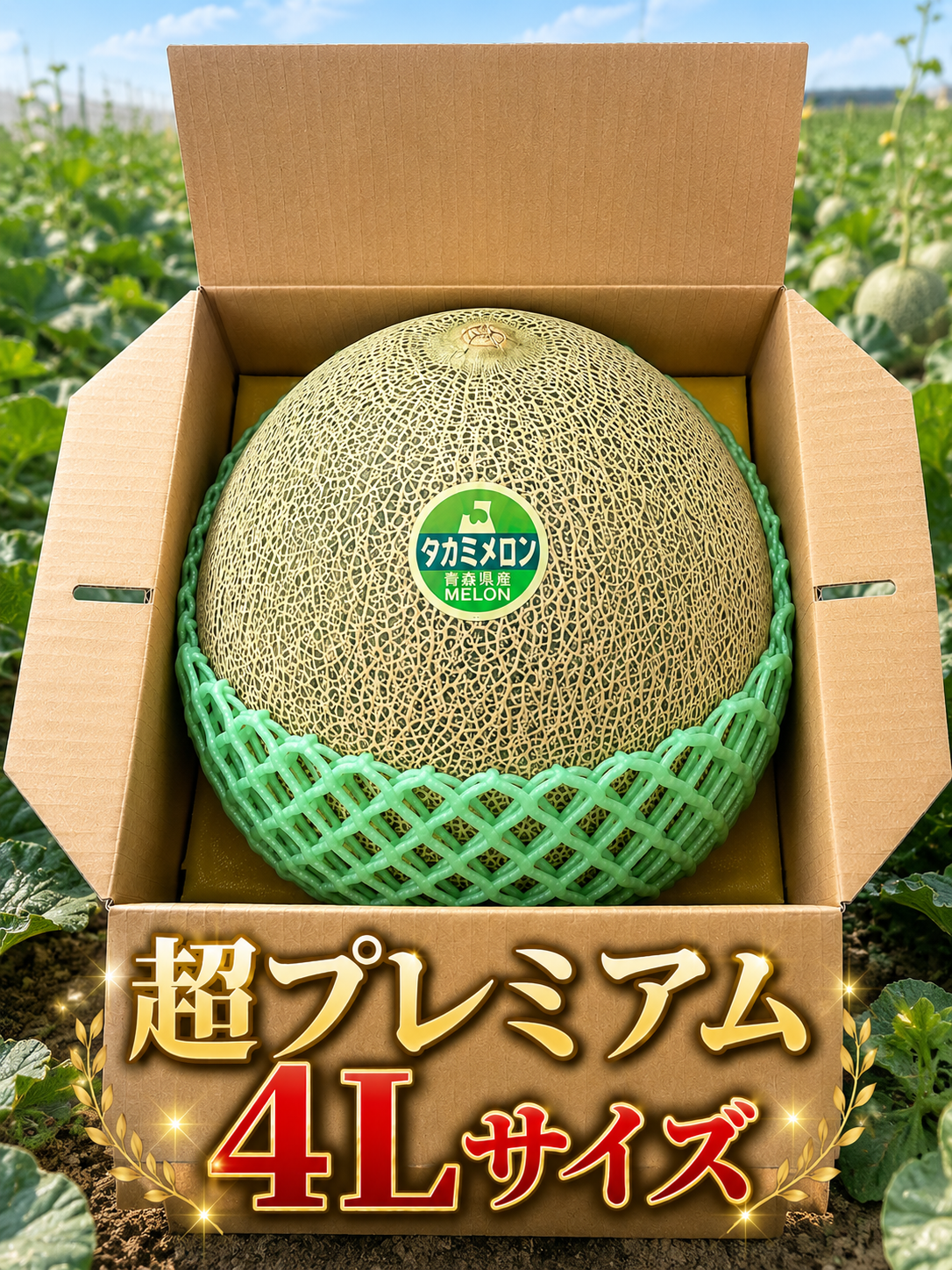 【予約商品】【送料無料】青森県産 高級「タカミメロン」