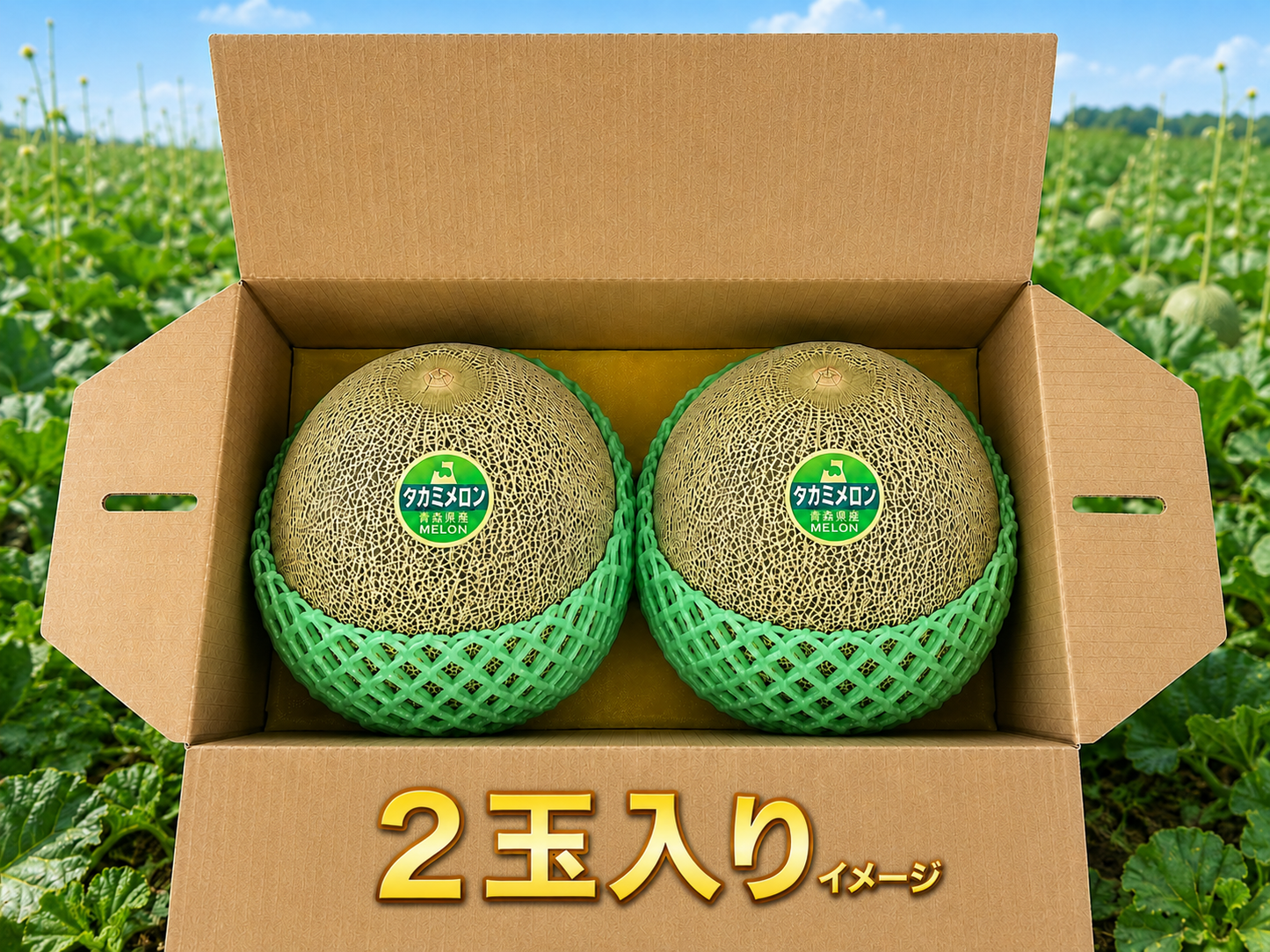【予約商品】【送料無料】青森県産 高級「タカミメロン」