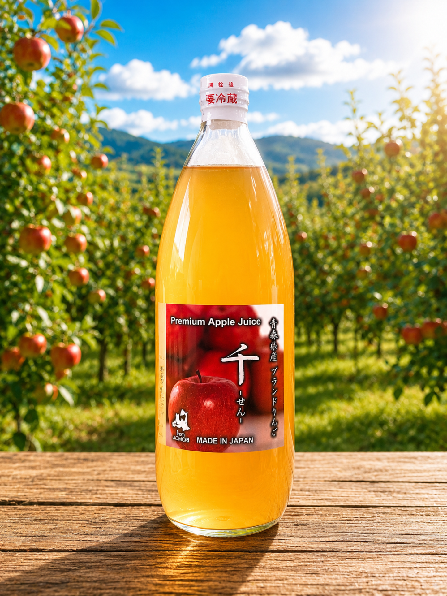 【先行販売】【送料込】りんごジュース「飲む千セカンド」と「蜜入り完熟ふじベース」　１ℓセット