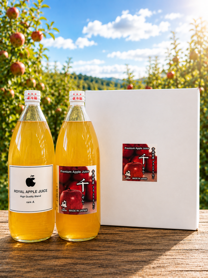【先行販売】【送料込】りんごジュース「飲む千セカンド」と「蜜入り完熟ふじベース」　１ℓセット