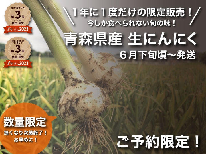 【ご予約限定！！】青森県産生にんにく 最高級品種ホワイト6片（同梱不可商品）