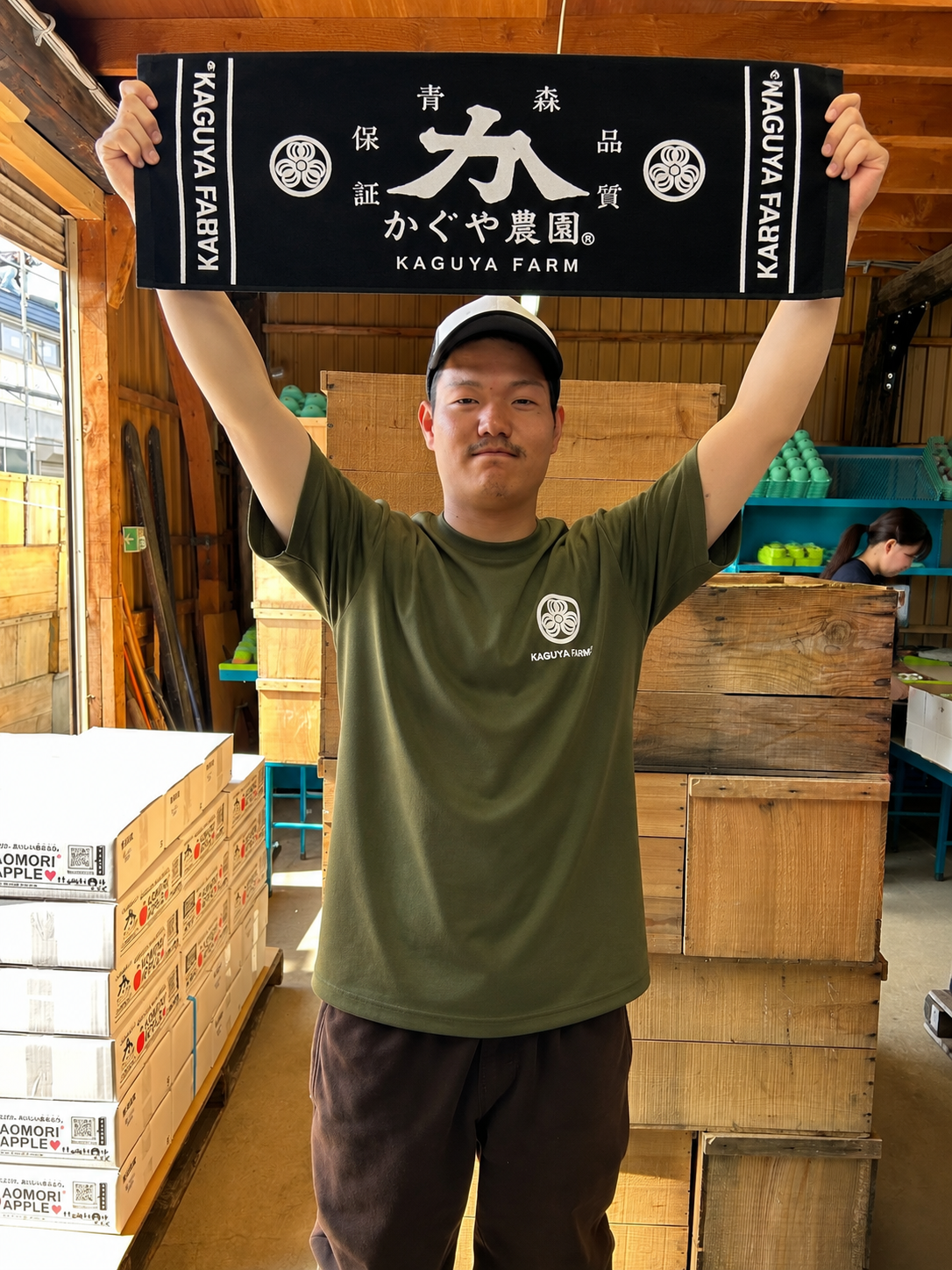 【予約商品】【送料無料】かぐや農園オリジナルフェイスタオル
