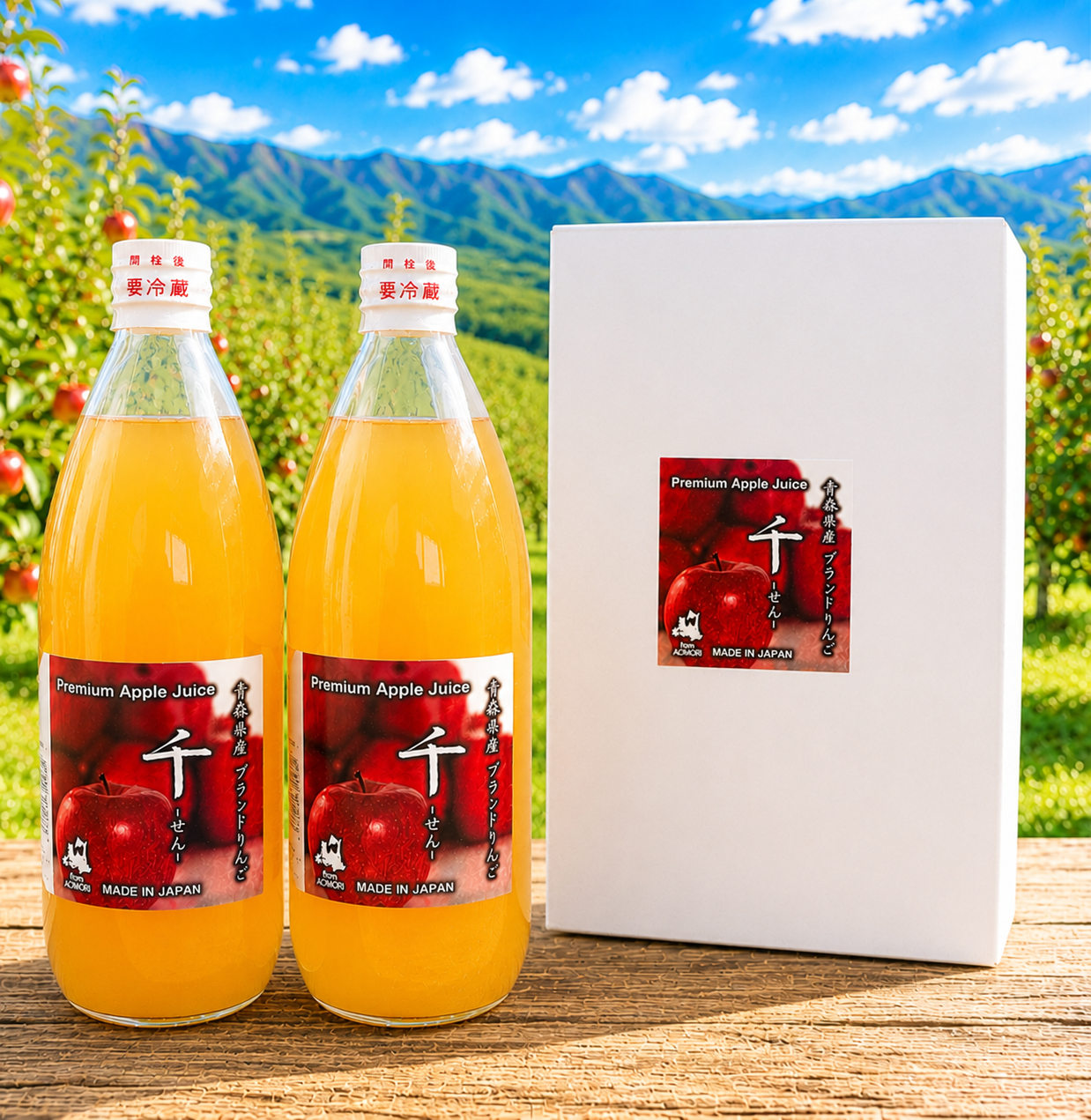 【送料無料】りんごジュース「飲む千セカンド」　１ℓセット